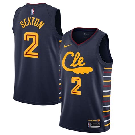 Nike Collin Sexton Navy Cleveland Cavaliers 2019 20 Finished Swingman Jersey City Edition