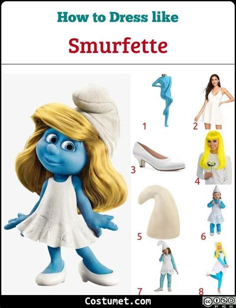 Smurfette Costume For Cosplay Halloween Smurfette Costumes Smurfette Smurfette
