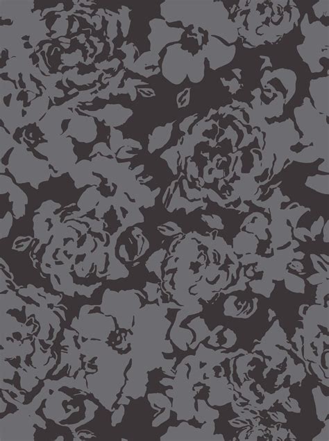 44 Grey Floral Wallpaper Wallpapersafari