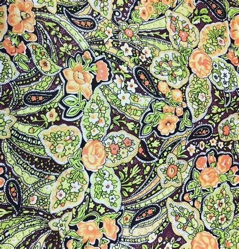 Green Paisley Frontier Calico Silk Scarf Wyoming Traders