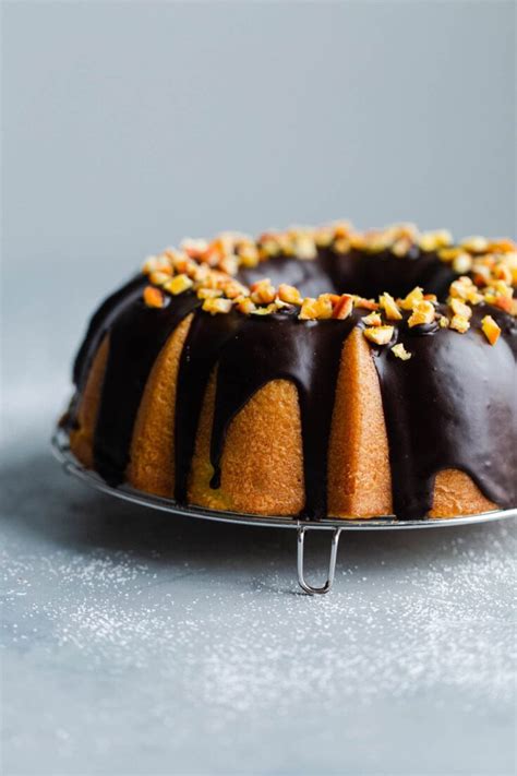 Orange Bundt Cake With Chocolate Glaze A Beautiful Plate