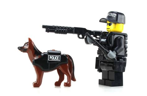 K9 With Police Officer Swat Tactical Minifigure Sku34made Wreal Lego