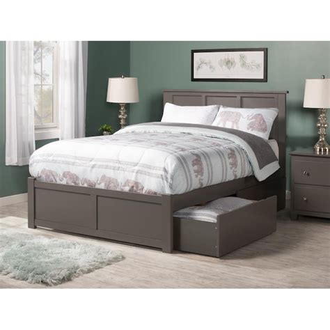 Afi Furnishings Madison Grey Queen Traditional Platform Bed With