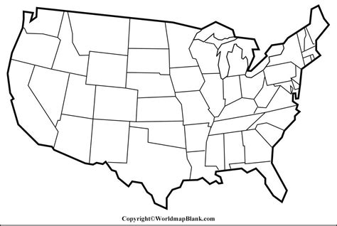 Blank Map Of The Usa Printable States Outline Images And Photos Finder