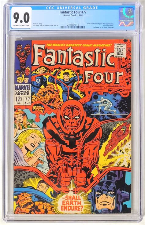 Dig Auction Fantastic Four 77 Cgc Vfnm 90 1968