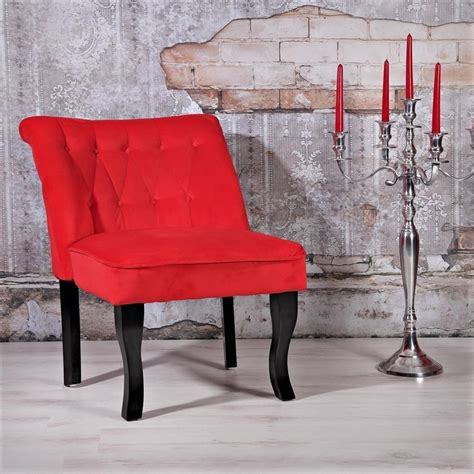 French accent chair for sale. Red Accent Chair French Velvet Seat Buttoned Armchair ...