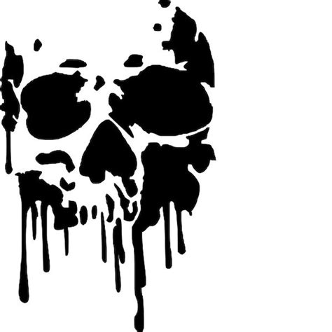 Melting Skull Stencil Re Usable 65 X 10 Inch Etsy Australia