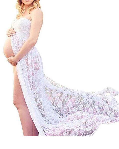 Pregnancy Maternity Lace Boob Tube Maternity Dress For Photo Shoot