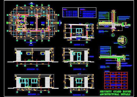 Guard House Working Drawing Dwg Detail Autocad Dwg