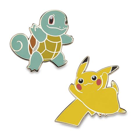 Squirtle And Pikachu Pokémon Pins 2 Pack Pokémon Center Official Site