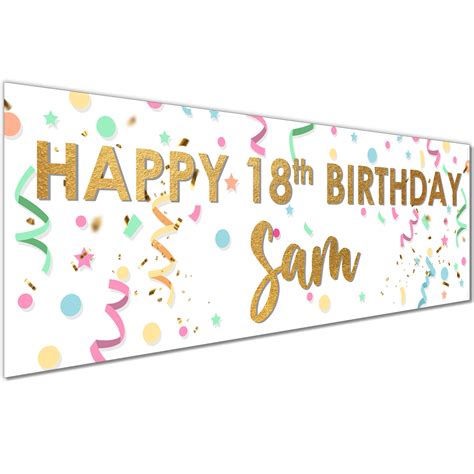 Personalisiert Happy Birthday Banner Party Zubehör Dekorationen Banner eBay