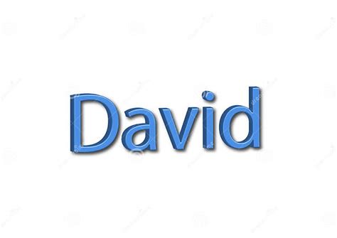 Illustration Name David Isolated In A White Background Stock