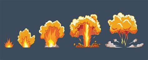 Premium Vector Cartoon Explosion Effect With Smoke Comic Boom Effect