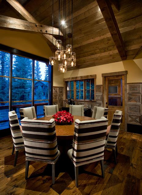 See more ideas about dining room decor, modern rustic homes, rustic house. Modern Mountain Cabin - Rustic - Dining Room - Sacramento ...
