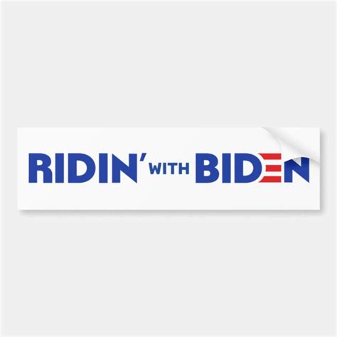 Ridin With Biden Bumper Sticker