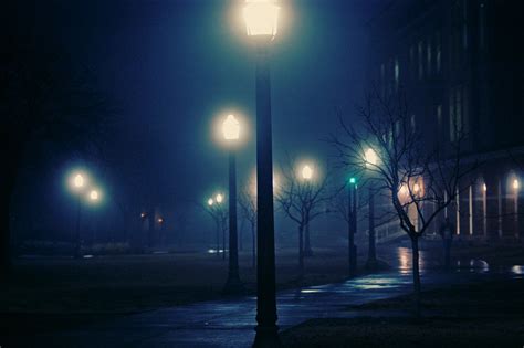 Free Download City Night Fog Lights Foggy Night Wallpaper