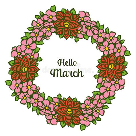 Vector Illustration Beautiful Wreath Frame For Ornate Design Hello