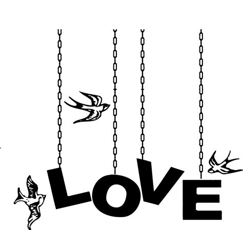 Hanging Love Beautiful Wall Decals