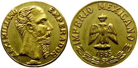 Mexico Empire Of Maximilian 1865 Gold Peso Fantasy Piece Token Or