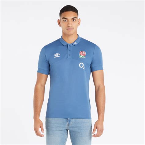 Umbro Mens Ensign Blue Adult England Rugby 2223 Poly Polo Umbro