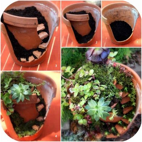 Diy Broken Pot Fairy Garden Ideas Picture Instructions