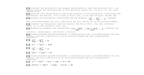 Lista De Exercícios De Elipse Português