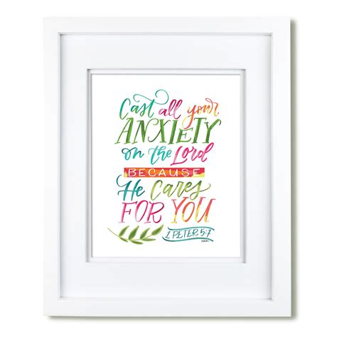 Cast All Your Anxiety On The Lord Scripture Art Print Krystal