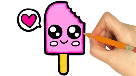 Très approprié pour un débutant. COMMENT DESSINER UNE GLACE KAWAII - YouTube