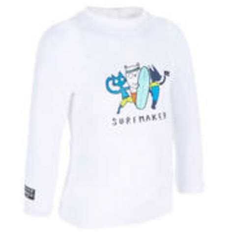 100 Babys Long Sleeve Uv Protection Surfing Top T Shirt White