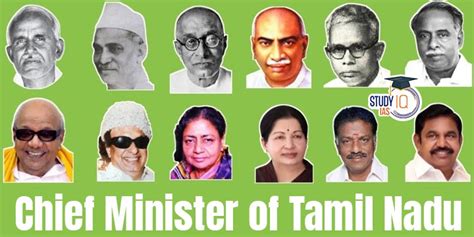 List Of Chief Ministers Of Tamil Nadu From 1920 To 2023