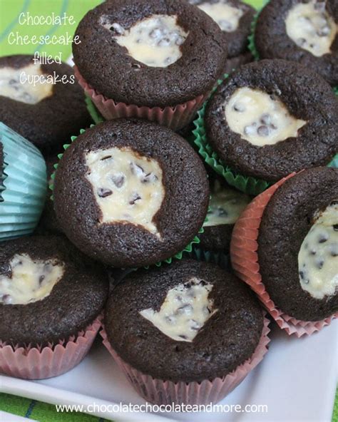Use whatever chocolate cupcake recipe you i just pushed the tip into the top of the cupcakes and pressed about a tablespoon of filling inside. Chocolate Cheesecake Filled Cupcakes - Chocolate Chocolate ...