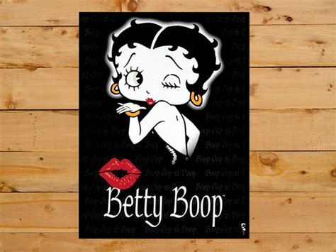 Quadro Poster Com Moldura Betty Boop Retro Elo7