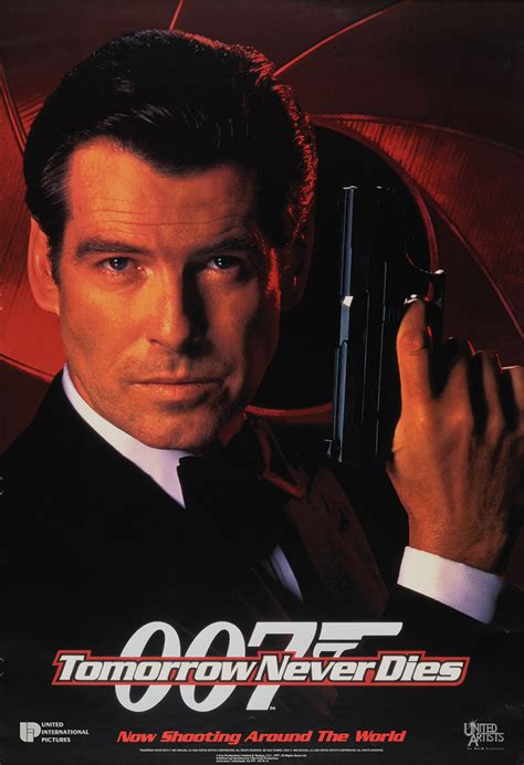 Tomorrow Never Dies 1997 Original 27x40 Movie Poster Pierce Brosnan James Bond Ian Fleming