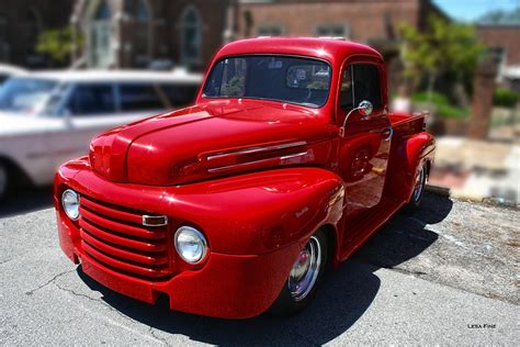 Candy Apple Red F1 Chevy Truck Photograph By Lesa Fine Fine Art America