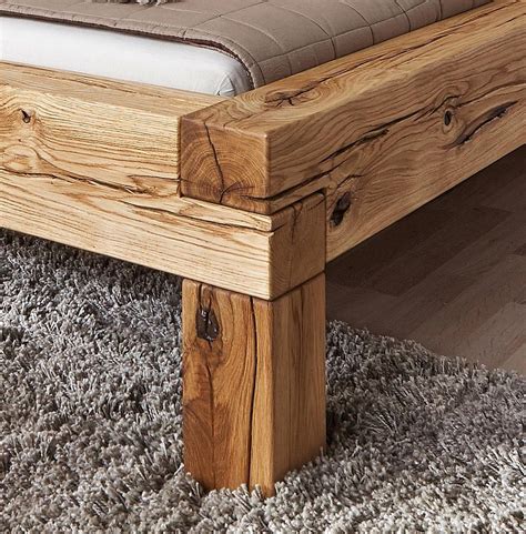 Sam®#braun#x#160 cm x 200 cm#x#ca. Massivholz Doppelbett 160x200 Wildeiche geölt Bettgestell ...