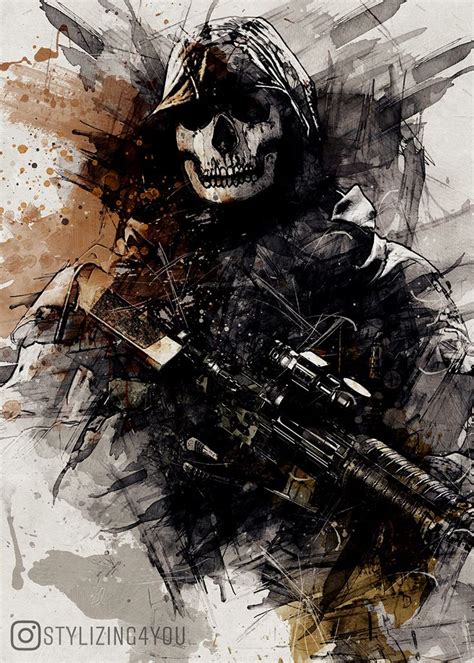 This wallpaper captures the very essence of call of duty: 'Call of Duty Ghost' Poster Print by Stylizing4you ...