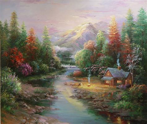 35 Most Beautiful Oil Paintings From Top Artists Around The World Kinkade Paintings Oil