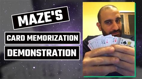 Maze Demonstrates His Memorized Deck Of Cards Magnetic Memory Method