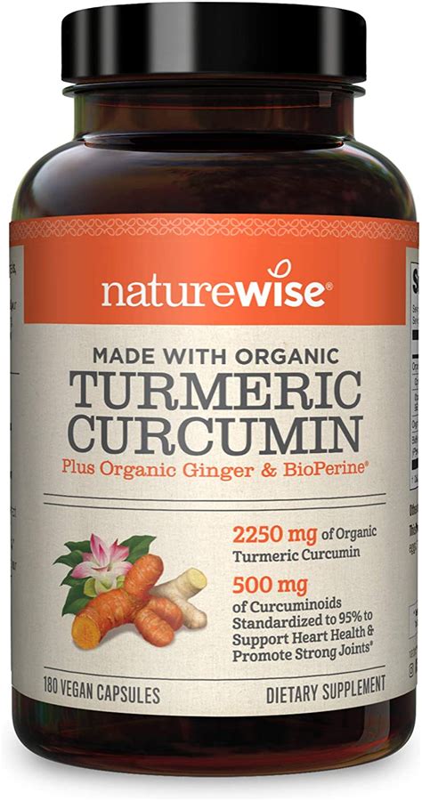 Naturewise Organic Curcumin Turmeric Supplement Count