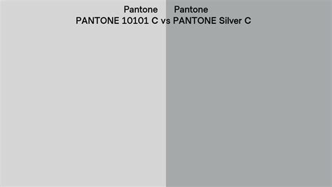 Pantone 10101 C Vs Pantone Silver C Side By Side Comparison