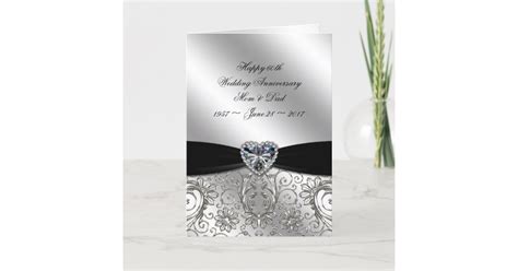60th Diamond Wedding Anniversary Greeting Card