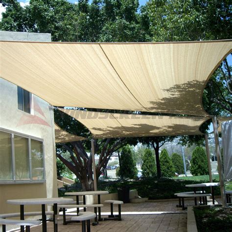Instahut sun shade sail canopy triangle 280gsm 5x5x5m. Waterproof Rectangle Sun Shade Sail Fabric Canopy Patio ...