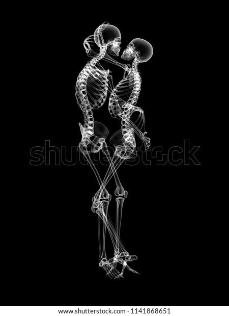 X Ray Couple Love 3d Render Stock Illustration 1141868651 Shutterstock