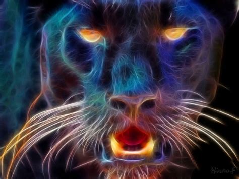 Neon Panther Animal Wallpapers Wallpaper Cave