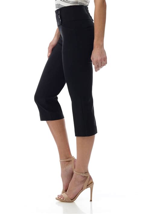 Slimming Capris With Wide Waist And Back Lacing Rekucci