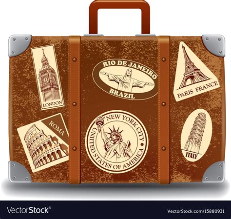New 55 Retro Vintage Old Fashioned Style Luggage Suitcase Travel