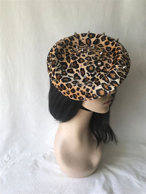 Leopard Print Fascinator Hat Animal Print Hat Steampunk Etsy