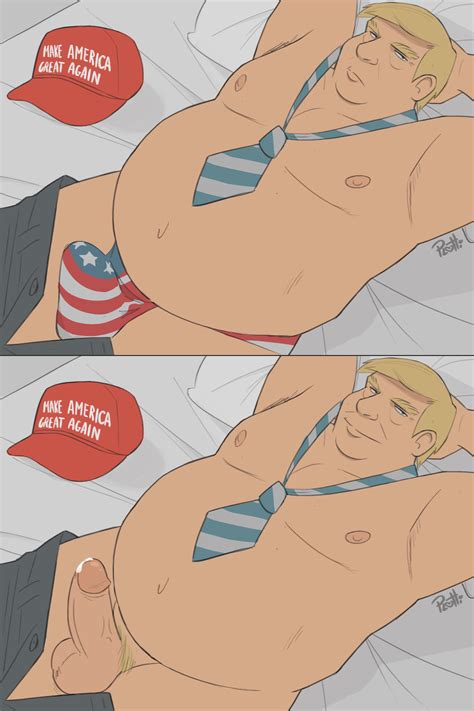 Rule 34 2016 45th And 47th President Arm Up Bed Before And After Chubby Donald Trump Erection
