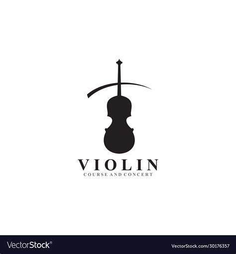 Violin Icon Logo Design Template Royalty Free Vector Image