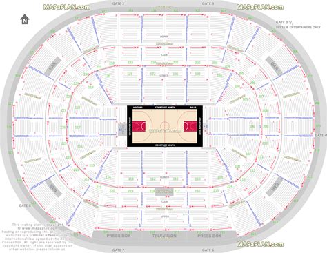 Chicago United Center Chicago Bulls Nba Basketball Court Exact Venue